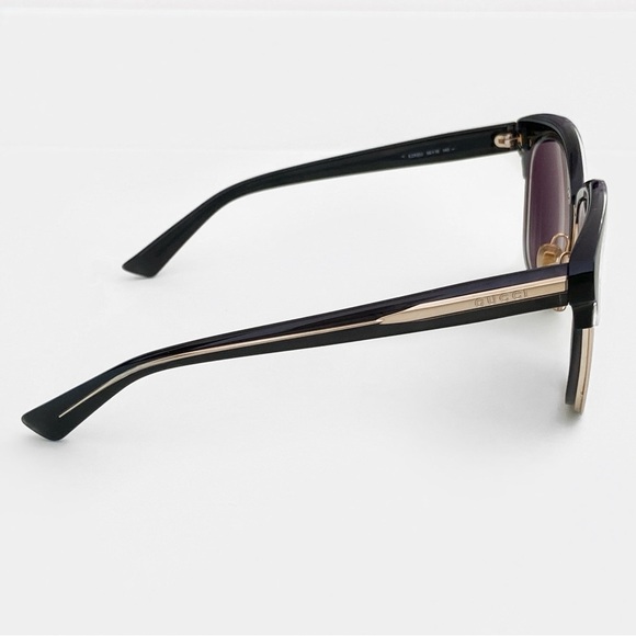 GUCCI Oversized Sunglasses GG4241/S Metal Acetate Gold Black - Picture 6 of 9